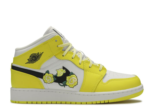 Air Jordan 1 Mid Dynamic Yellow Floral