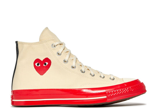 Converse Comme des Garçons Chuck 70 High Top White Red