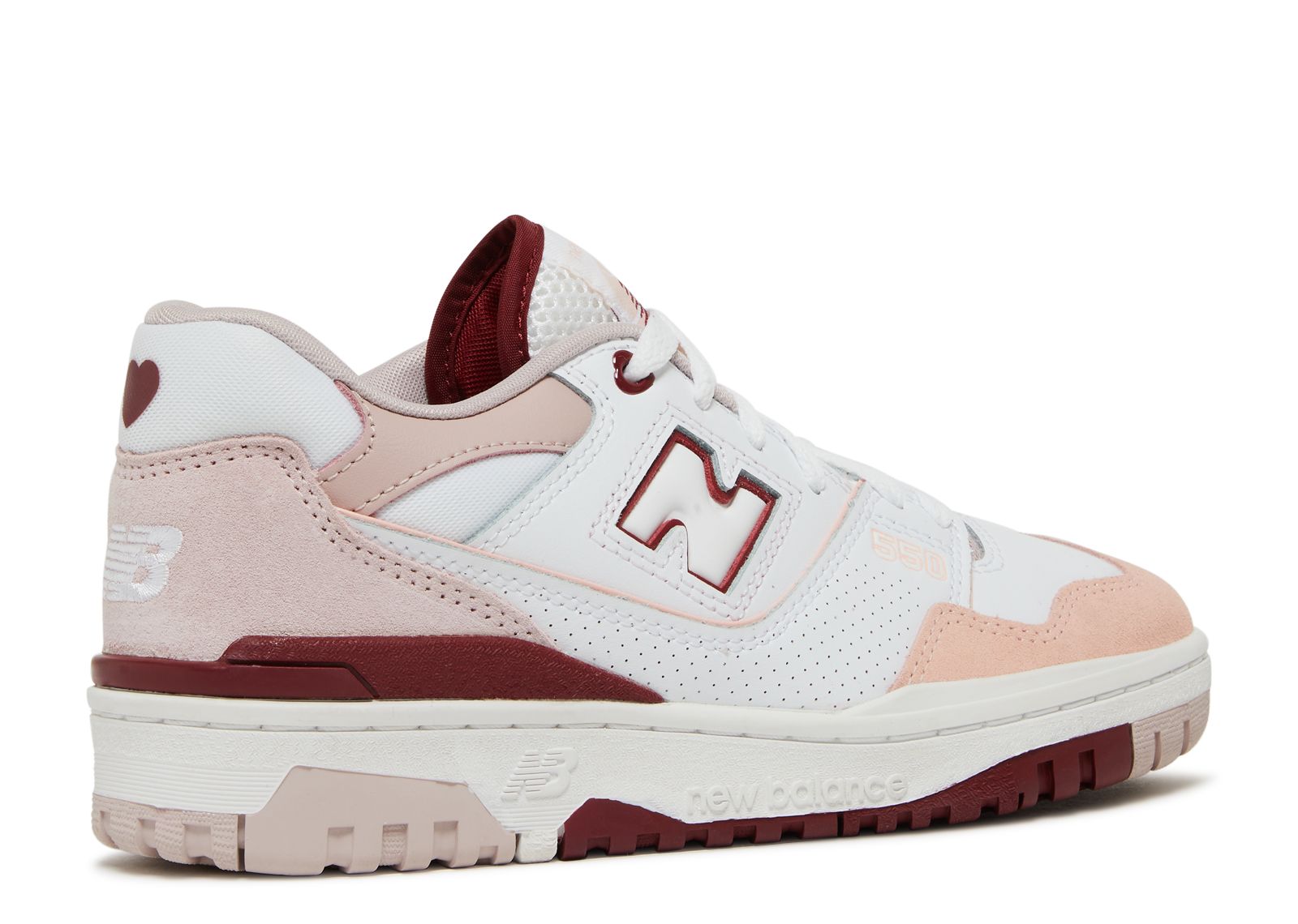 New Balance 550 White Scarlet Pink