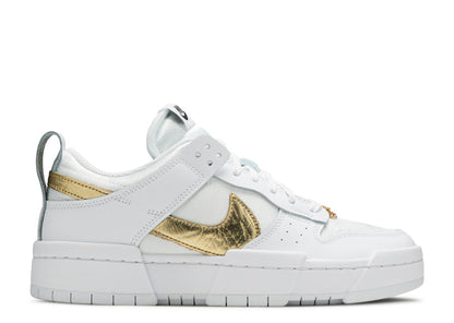 Nike Dunk Low Disrupt White Metallic Gold