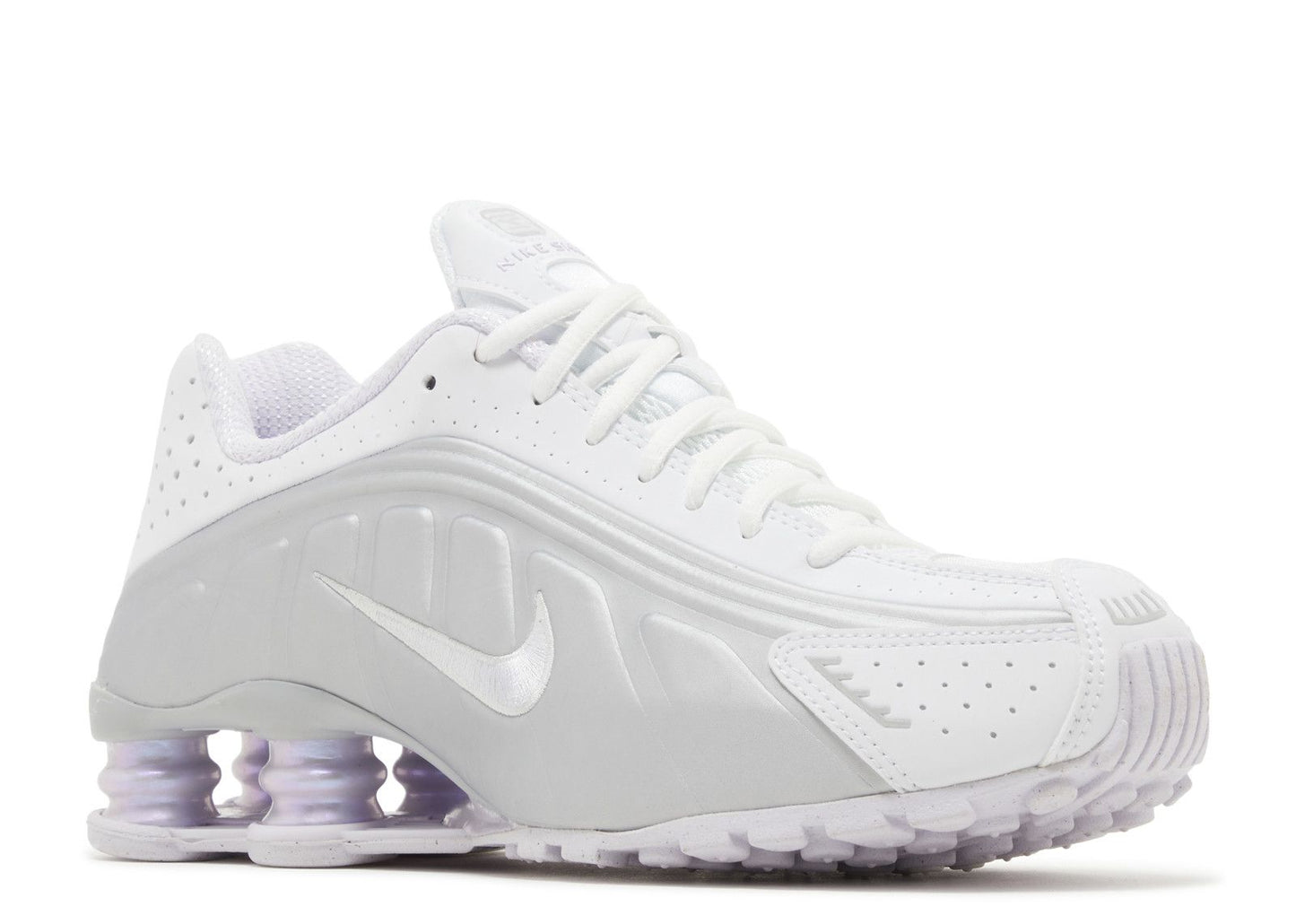 Nike Shox R4 White Metallic Platinum Barely Grape