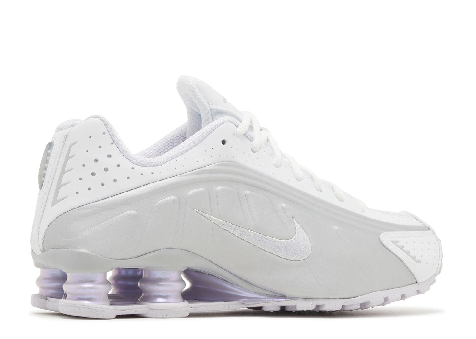 Nike Shox R4 White Metallic Platinum Barely Grape