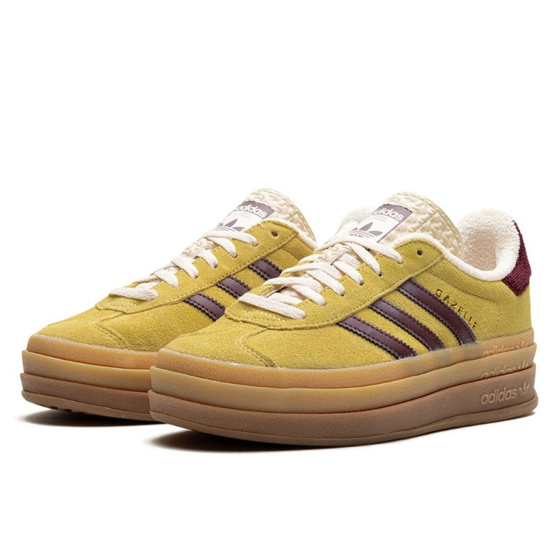 Adidas Gazelle Bold Almost Yellow Maroon