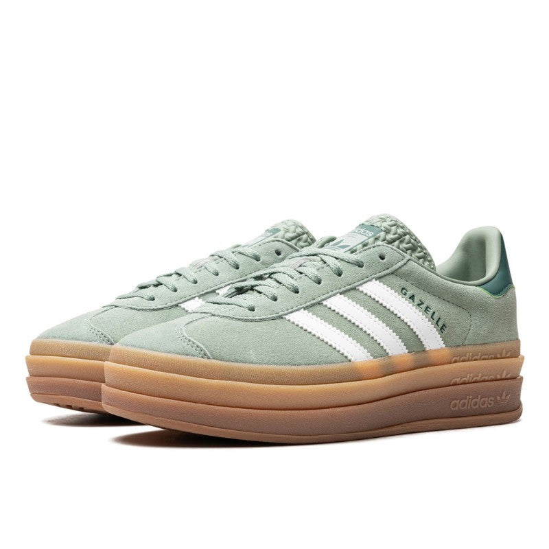 Adidas Gazelle Bold Silver Green Gum