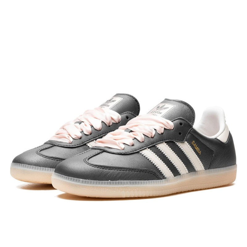 Adidas Samba OG Black Pink Ribbon Laces