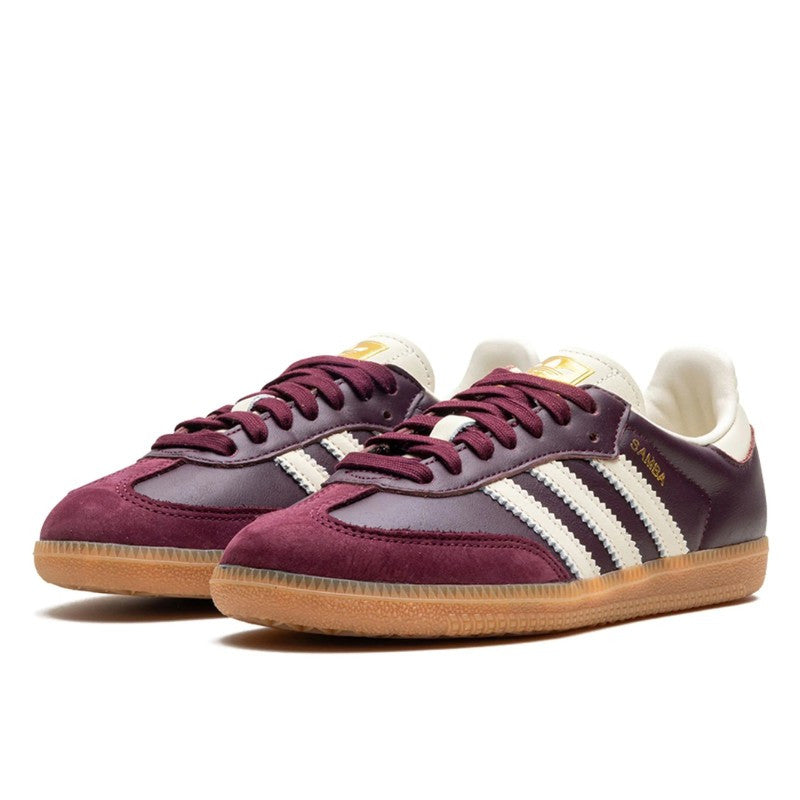 Adidas Samba OG Maroon Gold Metallic