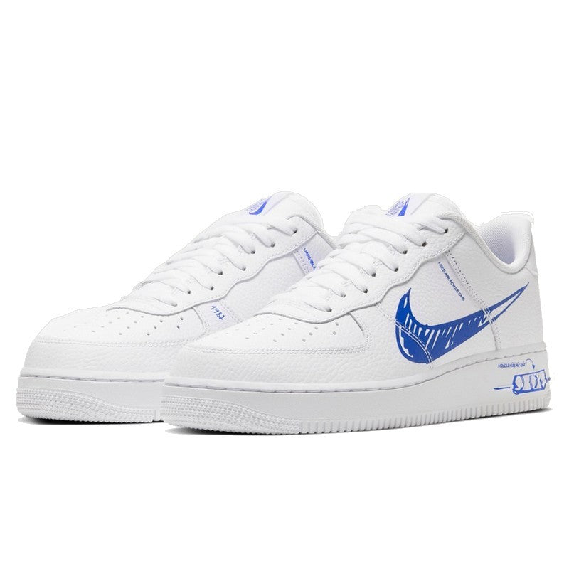 Air Force 1 Sketch White Royal