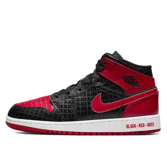 Air Jordan 1 Mid Bred Text