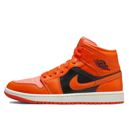 Air Jordan 1 Mid Orange Black