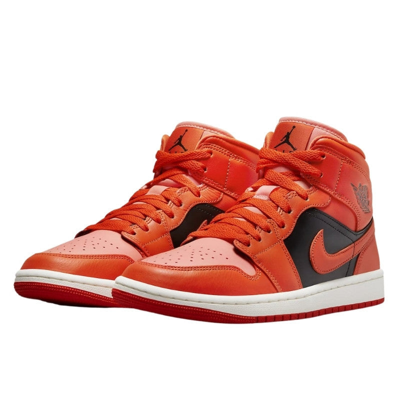 Air Jordan 1 Mid Orange Black