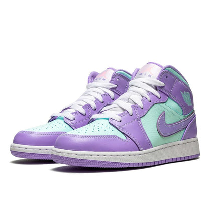 Air Jordan 1 Mid Purple Aqua