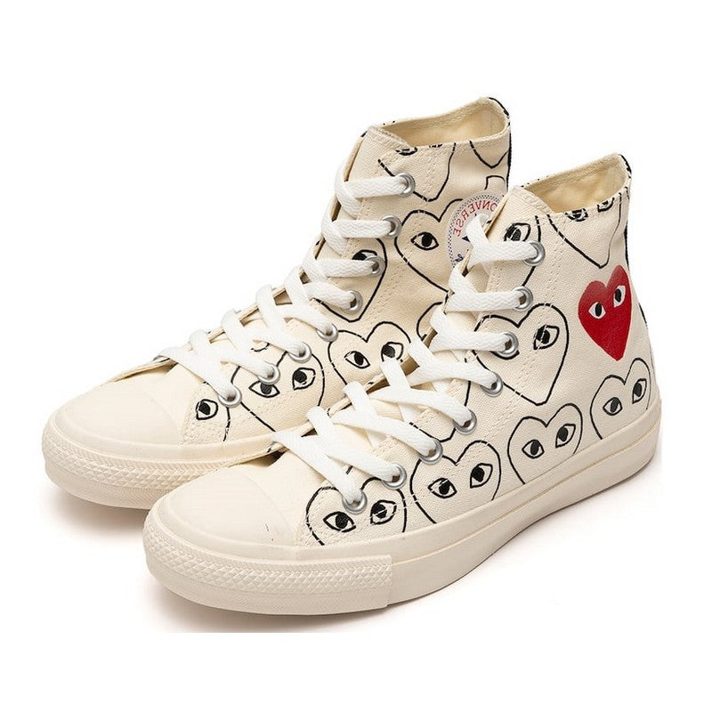 Converse Comme des Garçons White Heart Print