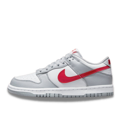 Dunk Low White Grey Red