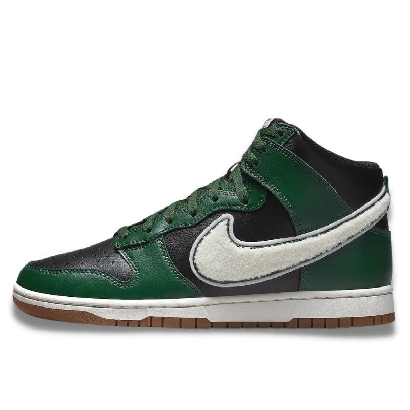 Nike Dunk High Chenille Swoosh Black Green