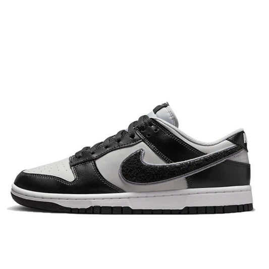 Nike Dunk Low Chenille Swoosh Grey Black