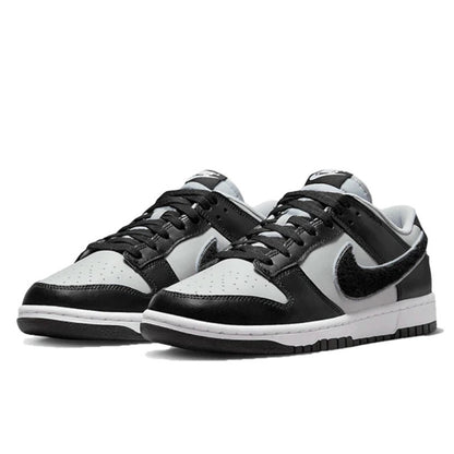 Nike Dunk Low Chenille Swoosh Grey Black