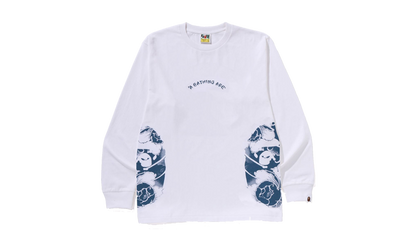 Bape Crewneck Japanese Tattoo Side Big Ape Head White