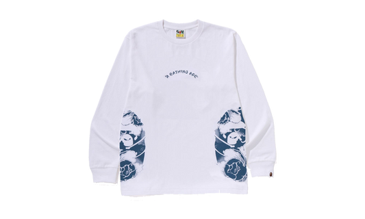 Bape Crewneck Japanese Tattoo Side Big Ape Head White