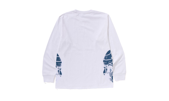 Bape Crewneck Japanese Tattoo Side Big Ape Head White