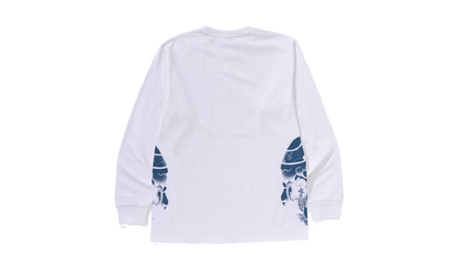 Bape Crewneck Japanese Tattoo Side Big Ape Head White