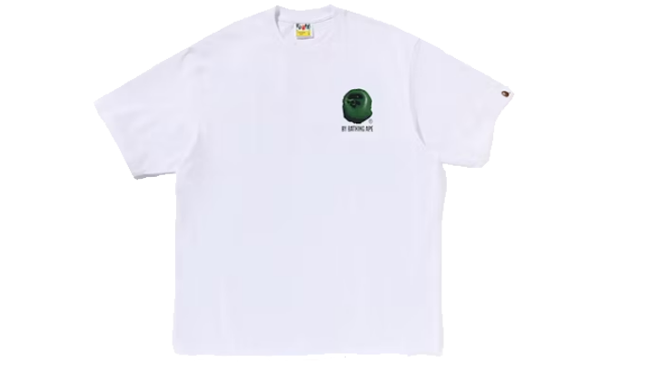 Bape Tee 3D Art Ape Head Relaxed Fit White