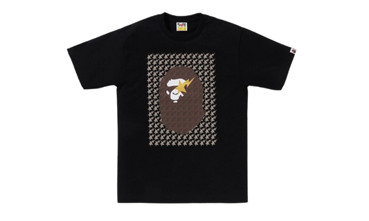 Bape Sta Tee Houndstooth Ape Head Black