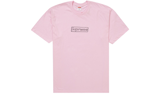 Supreme Tee KAWS Box Logo Pink