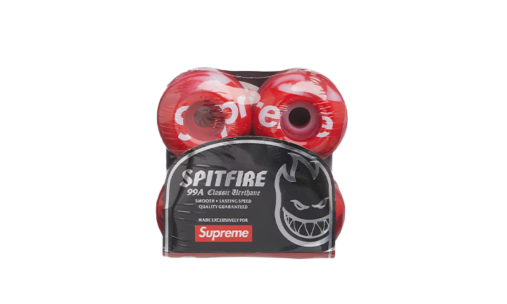 Supreme x Spitfire Shop Logo Wheels (Set of 4) Swirl Red