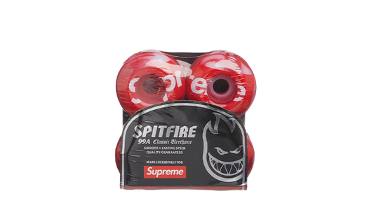 Supreme x Spitfire Shop Logo Wheels (Set of 4) Swirl Red