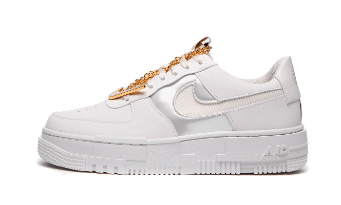 Air Force 1 Low Pixel Grey Gold Chain