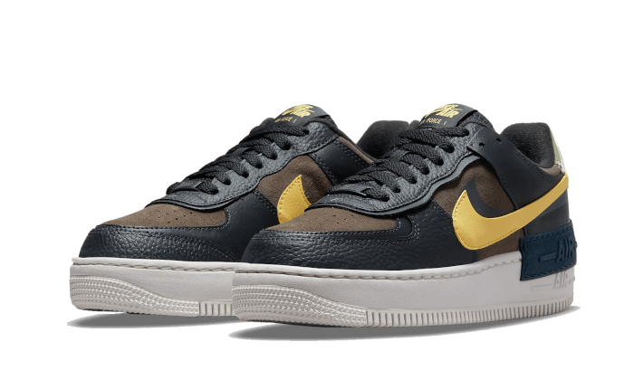 Air Force 1 Shadow Black Brown Yellow