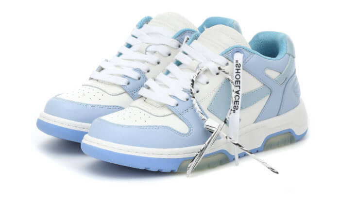 Out Of Office “OOO” Calf Leather White Light Blue